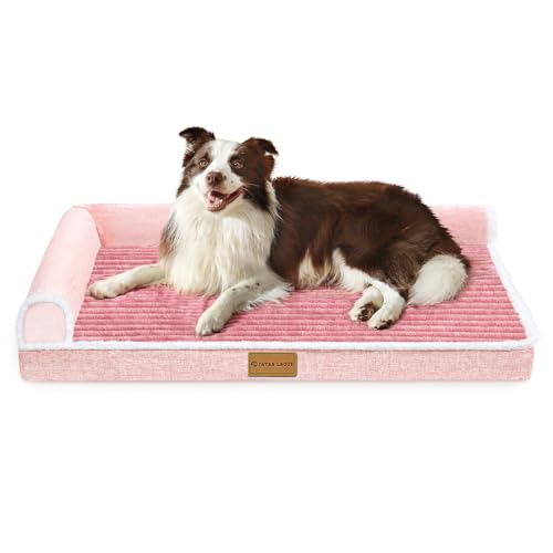 Patas Lague Orthopädisches XXL-Hundebett für extra große Hunde, 122 x 76 cm, wasserdicht, bequem, L-förmig, groß, rutschfest, weich, warm, Haustiersofa, Schlafmatte mit abnehmbarem, waschbarem Bezug, Patas Lague Orthopädisches XXL-Hundebett für extra große Hunde, 122 x 76 cm, wasserdicht, bequem, L-förmig, groß, rutschfest, weich, warm, Haustiersofa, Schlafmatte mit abnehmbarem, waschbarem Bezug, von Patas Lague