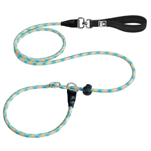 Patas Lague Strapazierfähige Hundeleine, kein Ziehen, langlebig, Premium-Qualität, Trainingsleine mit bequemem, gepolstertem Griff, Kontrollleine für Hunde, Blau und Gelb, 1,8 m Patas Lague Strapazierfähige Hundeleine, kein Ziehen, langlebig, Premium-Qualität, Trainingsleine mit bequemem, gepolstertem Griff, Kontrollleine für Hunde, Blau und Gelb, 1,8 m von Patas Lague