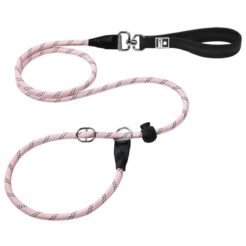 Patas Lague Strapazierfähige Hundeleine, kein Ziehen, langlebig, Premium-Qualität, Trainingsleine mit bequemem, gepolstertem Griff, Kontrollleine für Hunde, Rosa, 1,5 m Patas Lague Strapazierfähige Hundeleine, kein Ziehen, langlebig, Premium-Qualität, Trainingsleine mit bequemem, gepolstertem Griff, Kontrollleine für Hunde, Rosa, 1,5 m von Patas Lague