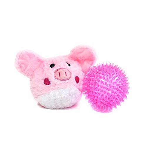 Pricklets Pig Premium Hundespielzeug, Plüsch, interaktiver, abnehmbarer Ball mit Stachel von Patchwork Pet