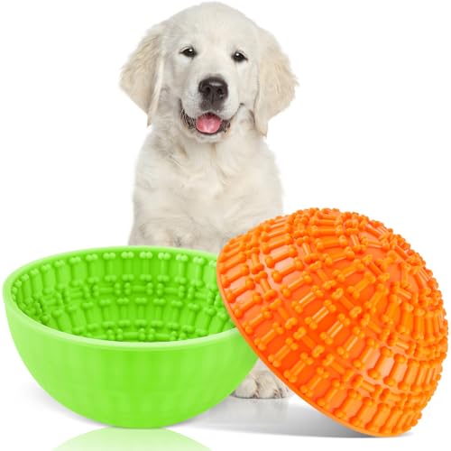 Patelai 2 Stück Leckschalen für Hunde, Silikon, gefrierend, interaktive Katzen-Leckmatten, langsamer Futterspender für Haustiere, Mundgesundheit, Langeweile, Angstlinderung, Wackeln oder bleiben an Patelai 2 Stück Leckschalen für Hunde, Silikon, gefrierend, interaktive Katzen-Leckmatten, langsamer Futterspender für Haustiere, Mundgesundheit, Langeweile, Angstlinderung, Wackeln oder bleiben an von Patelai