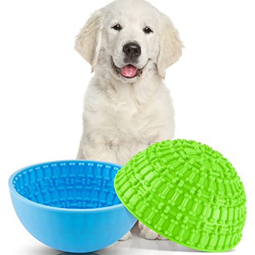 Patelai 2 x Leckschalen für Hunde, Silikon, gefrierend, interaktive Katzen-Leckmatten, langsamer Futterspender für Haustiere, Mundgesundheit, Langeweile, Angstlinderung, Wackeln oder Bleiben (Grün Patelai 2 x Leckschalen für Hunde, Silikon, gefrierend, interaktive Katzen-Leckmatten, langsamer Futterspender für Haustiere, Mundgesundheit, Langeweile, Angstlinderung, Wackeln oder Bleiben (Grün von Patelai
