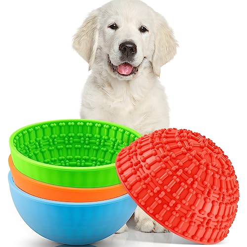 Patelai Lecknapf für Hunde, aus Silikon, für langsames Fressen, interaktives Spielzeug, Anreicherung, Futterspender für Katzen, Haustiere, Mundgesundheit für Langeweile, Angstlinderung, beruhigend, 4 Patelai Lecknapf für Hunde, aus Silikon, für langsames Fressen, interaktives Spielzeug, Anreicherung, Futterspender für Katzen, Haustiere, Mundgesundheit für Langeweile, Angstlinderung, beruhigend, 4 von Patelai