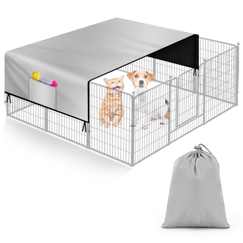 Patelai Strapazierfähige 600D-Oxford-Hunde-Laufgitterabdeckung, UV-beständiger Sonnen-/Regenschatten, passend für 61 cm, 81 cm, 81 cm, 89 cm, 101 cm, 114 cm, 127 cm, 127 cm, für Komfort und Schutz im Patelai Strapazierfähige 600D-Oxford-Hunde-Laufgitterabdeckung, UV-beständiger Sonnen-/Regenschatten, passend für 61 cm, 81 cm, 81 cm, 89 cm, 101 cm, 114 cm, 127 cm, 127 cm, für Komfort und Schutz im von Patelai
