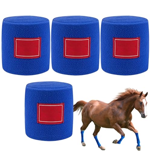 Patifirst Bandage - Stabile Beinbandagen Für,4 Stücke Flexible Weiche Schutzbandagen Für Reitsportveranstaltungen Reiten Trailreiten Wettbewerb Erholungstraining Täglichen Auslauf Stallpflege von Patifirst