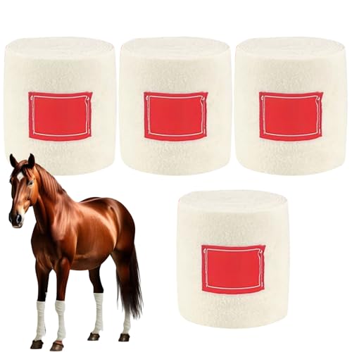 Patifirst Bandagen Für | Stabile Beinbandagen Für - 4 Stücke Flexible Weiche Schutzbandagen Für Reitsportveranstaltungen Reiten Trailreiten Wettbewerb Erholungstraining Täglichen Auslauf Stallpflege von Patifirst