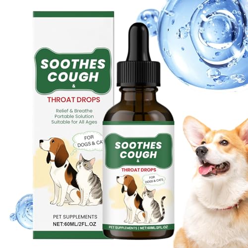 Patifirst Hund Hustensaft,60ml Tropfen Nahrungsergänzung | Schnell Aufnehmbare Flüssige Körperpflege Für Hunde Katzen Morgeneinnahme Zuhause Reise Nach Dem Tägliche Routine von Patifirst