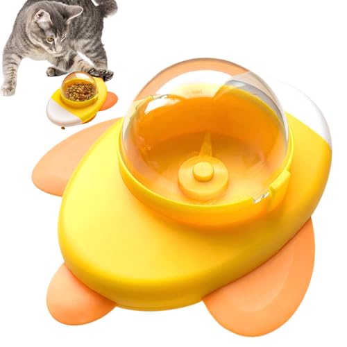 Patifirst Hundefutter Spielzeug,Drehendes Katzenspielzeug Für Futter | Bildungsfutterpuzzle Flugzeugform Langsamfütterer Für Training Langeweile Unterhaltung Zuhause Wohnung von Patifirst