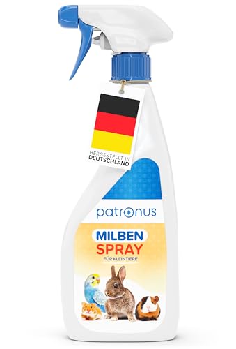 Milbenspray Meerschweinchen, Kaninchen & Kleintiere wie Hamster oder Wellensittich 500ml - Effektiver Schutz vor Milben und Parasiten, Anti Milben-Spray speziell für Kleintiere & Vögel Milbenspray Meerschweinchen, Kaninchen & Kleintiere wie Hamster oder Wellensittich 500ml - Effektiver Schutz vor Milben und Parasiten, Anti Milben-Spray speziell für Kleintiere & Vögel von Patronus
