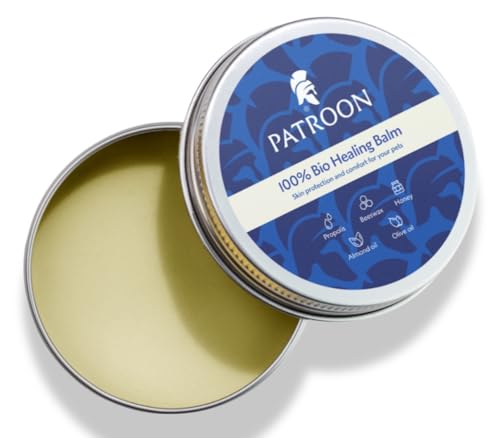 Patroon | Bio Balsam für Hunde & Katzen 60g | Pfoten-, Haut- & Nasenpflege | Natürliche Inhaltsstoffe mit Bienenwachs, Propolis, Honig, Mandel- & Olivenöl | Pflegend & Sanft von Patroon