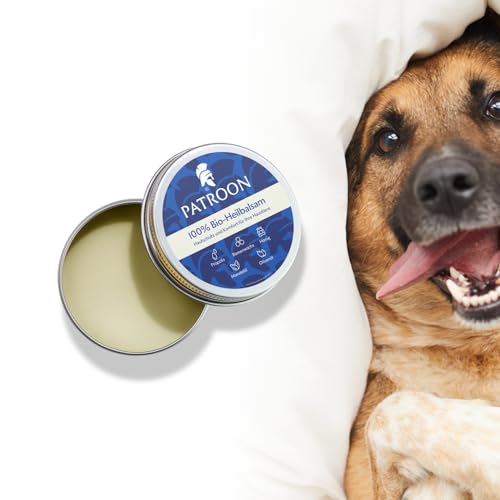 Patroon | 120g Bio Balsam für Hunde & Katzen | Pfoten-, Haut- & Nasenpflege | Natürliche Inhaltsstoffe mit Bienenwachs, Propolis, Honig, Mandel- & Olivenöl | Pflegend & Sanft von Patroon
