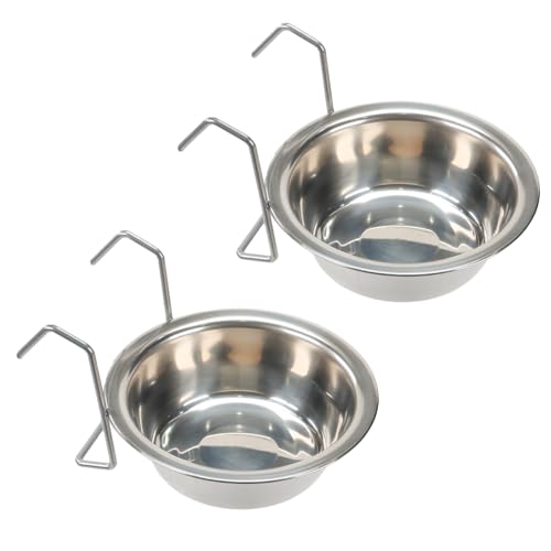 Patty Both Wassernapf zum Aufhängen, 2 Stück, Edelstahl, Welpennäpfe für kleine Hunde, Käfig, Hundehütte, Wassernapf, Futterhalter, kein Verschütten Patty Both Wassernapf zum Aufhängen, 2 Stück, Edelstahl, Welpennäpfe für kleine Hunde, Käfig, Hundehütte, Wassernapf, Futterhalter, kein Verschütten von Patty Both