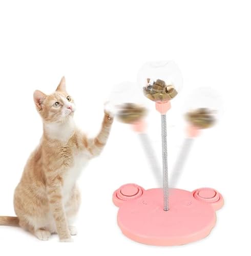 Katzenspielzeug Futterspender IQ Spielzeug Interaktives Leckerli Spielzeug Intelligente Leckerli Spielzeug für Haustier Indoor Katze Tumbler Spielzeug Feeder für Katzen Hunde von Buosha