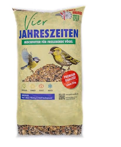 Paul´s Mühle Wildvogelfutter,Ganzjahresfutter für Wildvögel, 4-Jahreszeiten, 25 kg von Paul´s Mühle