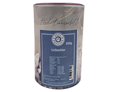 Paul & Paulina Geflügelblutpulver getrocknet 250g I sinnvoller Zusatz bei der täglichen Rohfleischfütterung für Hunde und Katzen Paul & Paulina Geflügelblutpulver getrocknet 250g I sinnvoller Zusatz bei der täglichen Rohfleischfütterung für Hunde und Katzen von Paul & Paulina