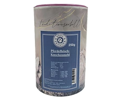 Paul & Paulina Pferdefleischknochenmehl 250g I Einzelfuttermittel für Hunde und Katzen von Paul & Paulina