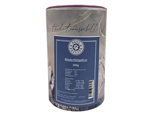 Paul & Paulina Rinderfettpulver getrocknet 200g I Ergänzungsfuttermittel für Hunde und Katzen I Barf geeignet Paul & Paulina Rinderfettpulver getrocknet 200g I Ergänzungsfuttermittel für Hunde und Katzen I Barf geeignet von Paul & Paulina