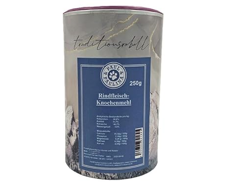 Paul & Paulina Rindfleischknochenmehl 250g I Einzelfuttermittel für Hunde und Katzen von Paul & Paulina