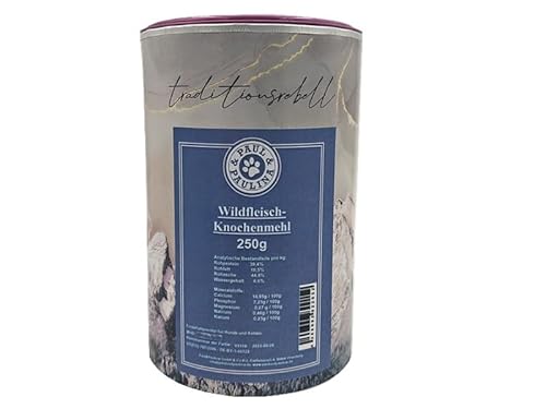 Paul & Paulina Wildfleischknochenmehl 250g I Einzelfuttermittel für Hunde und Katzen von Paul & Paulina