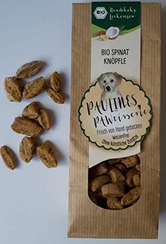Paulines Pawtisserie Bio Spinat Knöpfle, 100 g von Paulines Pawtisserie