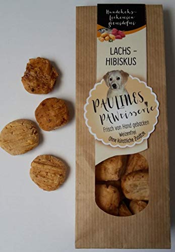 Paulines Pawtisserie Lachs mit Hibiskusblüten, 100 g von Paulines Pawtisserie