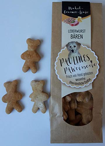 Paulines Pawtisserie Leberwurst Bären, 100 g von Paulines Pawtisserie