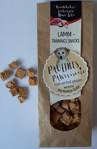 Paulines Pawtisserie Trainings Snacks Lamm, 100 g von Paulines Pawtisserie