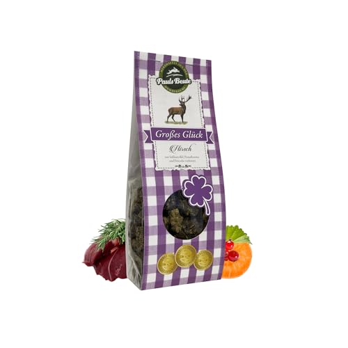 Pauls Beute Großes Glück Hirsch | 500g | Getreidefreie Hundeleckerli | 85% Hirschfleisch mit Süßkartoffel, Preiselbeere & Petersilie | Natürliche Hunde Snacks | Luftgetrocknet | Zusatzfrei Pauls Beute Großes Glück Hirsch | 500g | Getreidefreie Hundeleckerli | 85% Hirschfleisch mit Süßkartoffel, Preiselbeere & Petersilie | Natürliche Hunde Snacks | Luftgetrocknet | Zusatzfrei von Pauls Beute