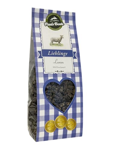 Pauls Beute Lieblinge Lamm | Hundeleckerli vom Lamm | 500g | 98% Lammfleisch | Getreidefreie Hunde Snacks mit Apfel & Meersalz | Smackhafte Belohnung für Training & Zwischendurch | Ohne Zusätze Pauls Beute Lieblinge Lamm | Hundeleckerli vom Lamm | 500g | 98% Lammfleisch | Getreidefreie Hunde Snacks mit Apfel & Meersalz | Smackhafte Belohnung für Training & Zwischendurch | Ohne Zusätze von Pauls Beute