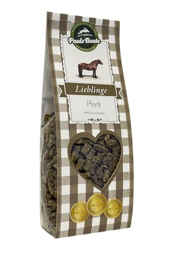 Pauls Beute Lieblinge Pferd | Hundeleckerli vom Pferd | 500g | 98% Pferdefleisch | Getreidefreie Hunde Snacks mit Apfel & Meersalz | Smackhafte Belohnung für Training & Zwischendurch | Ohne Zusätze Pauls Beute Lieblinge Pferd | Hundeleckerli vom Pferd | 500g | 98% Pferdefleisch | Getreidefreie Hunde Snacks mit Apfel & Meersalz | Smackhafte Belohnung für Training & Zwischendurch | Ohne Zusätze von Pauls Beute