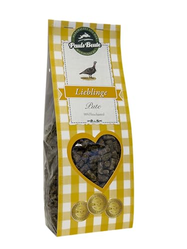 Pauls Beute Lieblinge Pute | Hundeleckerli von der Pute | 500g | 98% Putenfleisch | Getreidefreie Hunde Snacks mit Apfel & Meersalz | Smackhafte Belohnung für Training & Zwischendurch | Ohne Zusätze Pauls Beute Lieblinge Pute | Hundeleckerli von der Pute | 500g | 98% Putenfleisch | Getreidefreie Hunde Snacks mit Apfel & Meersalz | Smackhafte Belohnung für Training & Zwischendurch | Ohne Zusätze von Pauls Beute