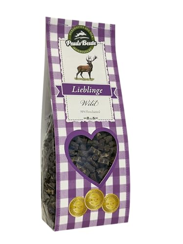 Pauls Beute Lieblinge Wild | Hundeleckerli vom Wild | 500g | 98% Wildfleisch | Getreidefreie Hunde Snacks mit Apfel & Meersalz | Smackhafte Belohnung für Training & Zwischendurch | Ohne Zusätze Pauls Beute Lieblinge Wild | Hundeleckerli vom Wild | 500g | 98% Wildfleisch | Getreidefreie Hunde Snacks mit Apfel & Meersalz | Smackhafte Belohnung für Training & Zwischendurch | Ohne Zusätze von Pauls Beute