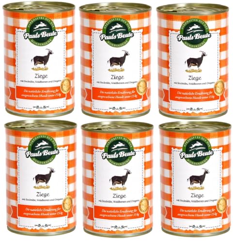 Pauls Beute Sparpack Ziege 6X 400g Nassfutter Pauls Beute Sparpack Ziege 6X 400g Nassfutter von Pauls Beute