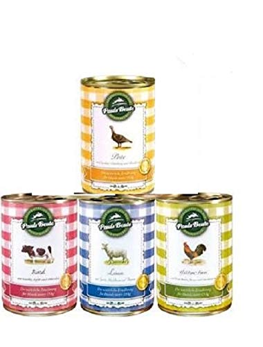 Pauls Beute Sparpaket 400g, 24 Dosen gemischt Rind,Lamm,Pute und Hühnchen Pauls Beute Sparpaket 400g, 24 Dosen gemischt Rind,Lamm,Pute und Hühnchen von Pauls Beute