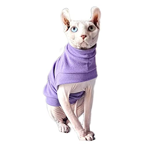 Pavel Korchagin Katzenkleidung ohne Haare, Stretch-Fleece, Überziehweste, atmungsaktiv, warm, für Sphynx, Devin, Konnis, Peterbald, klein, Violett Pavel Korchagin Katzenkleidung ohne Haare, Stretch-Fleece, Überziehweste, atmungsaktiv, warm, für Sphynx, Devin, Konnis, Peterbald, klein, Violett von Pavel Korchagin