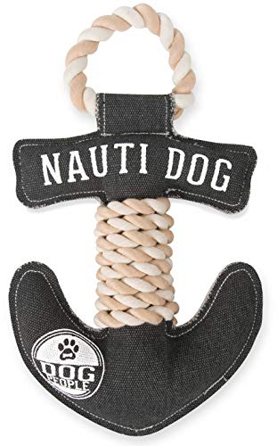 Pavilion Gift Nauti Dog 13 in Canvas Dog Toy on Rope 67631 von Pavilion Gift Company