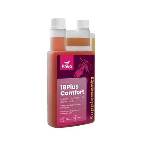 Pavo 18Plus Comfort 1 L Flasche Speziell für den Komfort älterer Pferde zusammengestellt Pavo 18Plus Comfort 1 L Flasche Speziell für den Komfort älterer Pferde zusammengestellt von Pavo