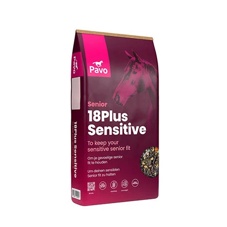 Pavo 18Plus Sensitive 15 kg Sack Goldene Fürsorge für ein sensibles Seniorenpferd Pavo 18Plus Sensitive 15 kg Sack Goldene Fürsorge für ein sensibles Seniorenpferd von Pavo
