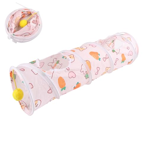 Pavsicgn Bunny Tunnel für Kaninchen Innenräume, Tiertunnel | Haustier Spielen Schlafpfeife | Faltbare Spielzeughasen -Tunnel Interactive Rohr für Kaninchen Frettchen Hamster Chinchilla Hedgehog von Pavsicgn