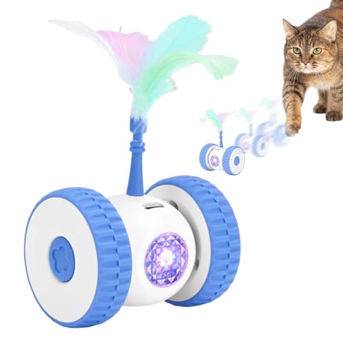 Pavsicgn Intelligentes Katzenspielzeug mit Licht, automatisches Autospielzeug für Katzen - Wiederaufladbares Elektroauto-Katzenspielzeug - Automatisches Auto mit Federn, geräuschlos, um Langeweile bei Pavsicgn Intelligentes Katzenspielzeug mit Licht, automatisches Autospielzeug für Katzen - Wiederaufladbares Elektroauto-Katzenspielzeug - Automatisches Auto mit Federn, geräuschlos, um Langeweile bei von Pavsicgn