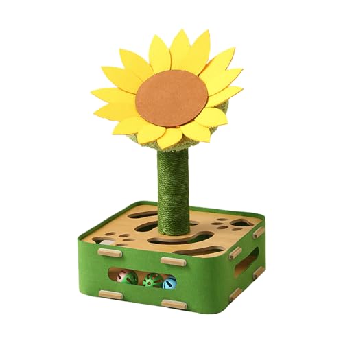 Pavsicgn Katzen Interaktiv Spielzeug | Futterball Mit Sonnenblumen Design | Kippsicherer Standfuß Spiel Kratzbrett | Für Mentale Stimulation Gegen Langeweile Indoor Pavsicgn Katzen Interaktiv Spielzeug | Futterball Mit Sonnenblumen Design | Kippsicherer Standfuß Spiel Kratzbrett | Für Mentale Stimulation Gegen Langeweile Indoor von Pavsicgn