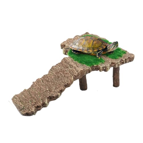 Pavsicgn Schildkrötenrampe Für Aquarium | Sonnenbereich Für Schildkrötenbecken Mit Rutschfester Kletterleiter - Rutschfester Steg Kletterleiter Ruheplatz Aquarium Zubehör Landschaftsdekoration Für von Pavsicgn