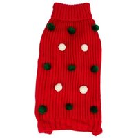 Paw Care Harry Barker Holiday Bommelpullover rot L von Paw Care