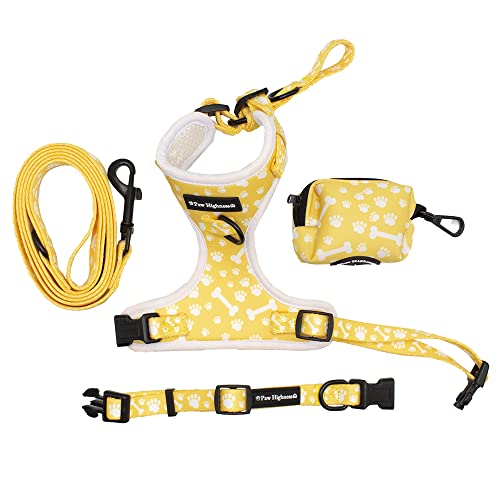 Paw Highness Hundegeschirr, Halsband, Leine und Kotbeutelhalter, Set in Pfote und Knochen, klein Paw Highness Hundegeschirr, Halsband, Leine und Kotbeutelhalter, Set in Pfote und Knochen, klein von Paw Highness