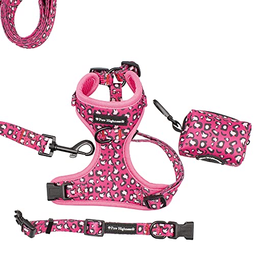 Paw Highness Hundegeschirr, Halsband, Leine und Kotbeutelhalter, Set in hübschem Pink Paw Highness Hundegeschirr, Halsband, Leine und Kotbeutelhalter, Set in hübschem Pink von Paw Highness