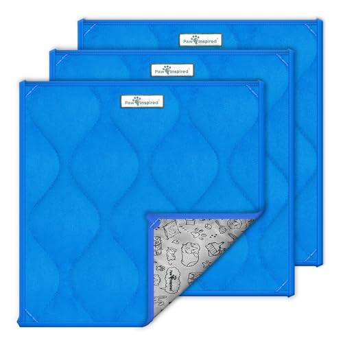 Waschbare Einlagen für Meerschweinchen, 30,5 x 30,5 cm, Blau, 3 Stück von Paw Inspired