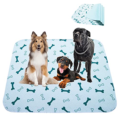 Paw Jamboree 3PCS Welpenunterlagen Waschbar 75x90CM Welpen Hunde Trainingsunterlagen Waschbar Haustier-Urinunterlage Wiederverwendbare Erziehungsunterlage für Hunde von Paw Jamboree