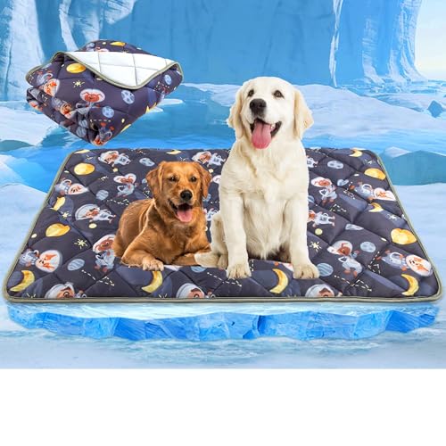 Paw Legend Sommer Hund Kühlmatte zum Schlafen, leichte Eisseide Hund Kühlkissen für Zwinger & Kisten Kühldecke für Hundebett, maschinenwaschbare Kühlmatte für Katzen von Paw Legend
