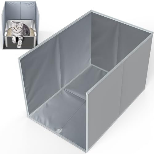 71,1 cm L × 50,8 cm B × 43,2 cm H Faltbares Katzentoiletten-Gehäuse, All-in-One-Katzentoiletten-Spritzschutz für große Katzentoilette, hochseitiger Katzentoilettenschutz mit abnehmbarer Matte, leicht 71,1 cm L × 50,8 cm B × 43,2 cm H Faltbares Katzentoiletten-Gehäuse, All-in-One-Katzentoiletten-Spritzschutz für große Katzentoilette, hochseitiger Katzentoilettenschutz mit abnehmbarer Matte, leicht von Paw Libero