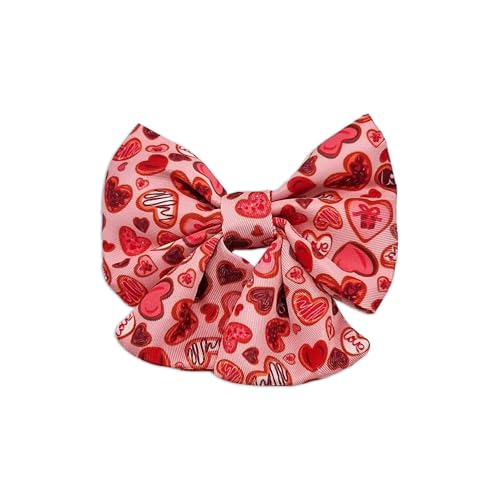 Paw My God! Damenfliege Für Hunde - Festlige Damenschleife Für Hunde - Rosa - Rot - Herzen - Valentine - Love at First Bark von Paw My God!